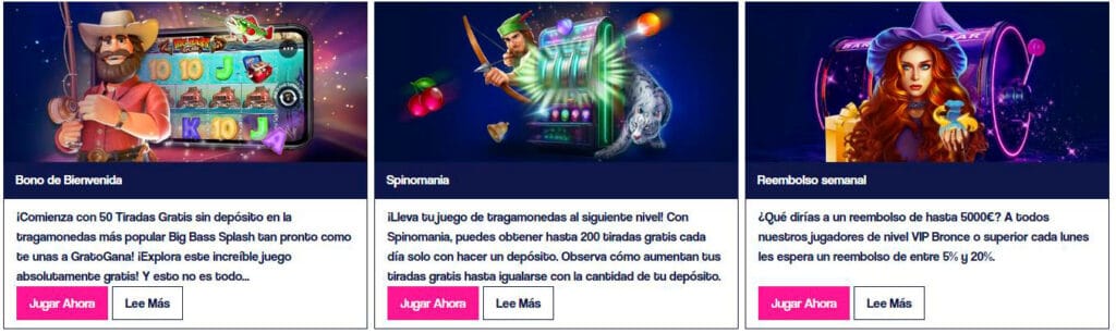 Bonos del casino Gratogana